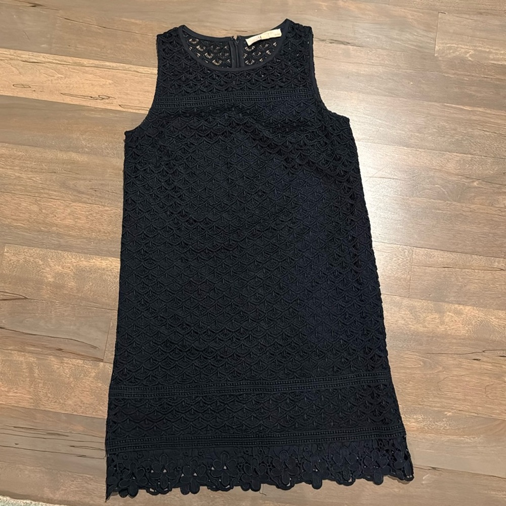 Loft Ann Taylor eyelet shift dress size petite 0